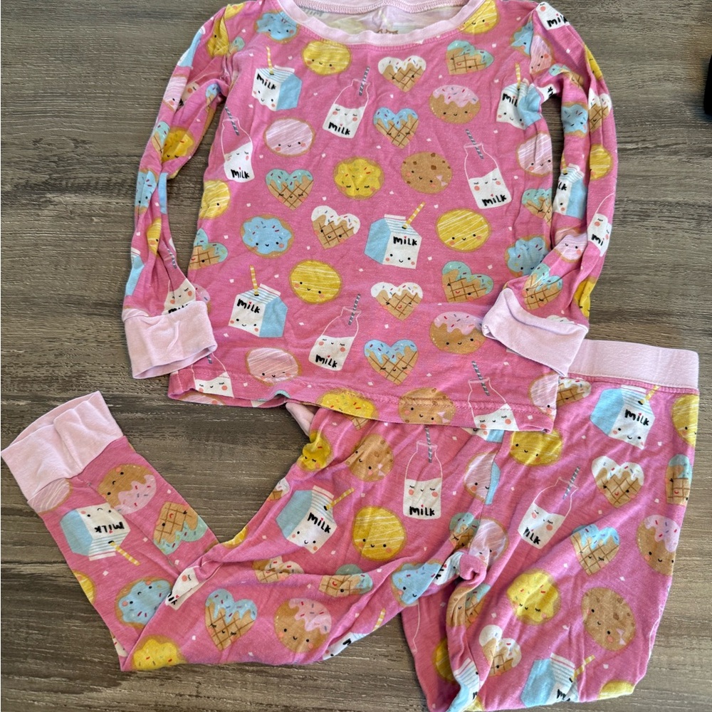 Little Sleepies Pink Cookies & Milk 2 Piece Long Sleeve